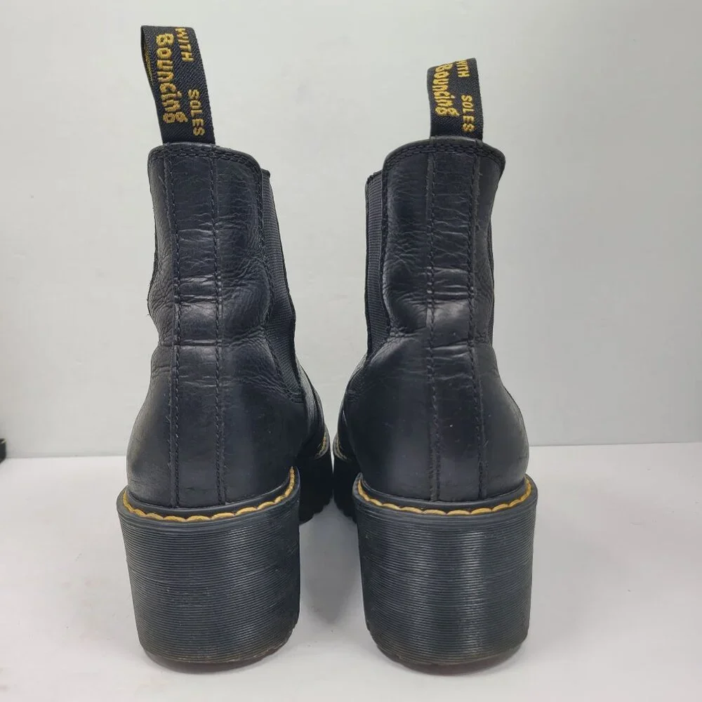 Dr. Martens Rometty Women's Black Platform Chelsea Boots US Size 7